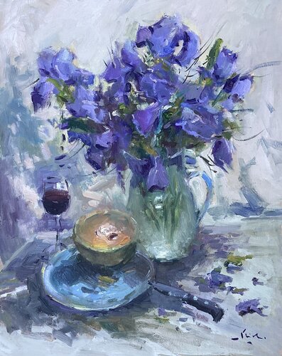 Harmonie in Blau von Guido Frick, Malerei kaufen auf Singulart