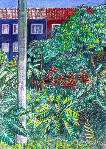 Two red birds di Magnus Hansson, Pittura in vendita su Singulart