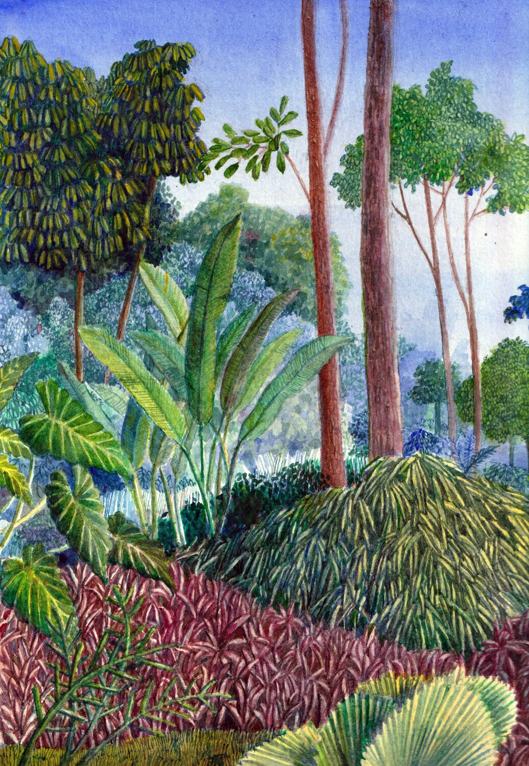 Shades of green Magnus Hansson Dipinto originale in vendita