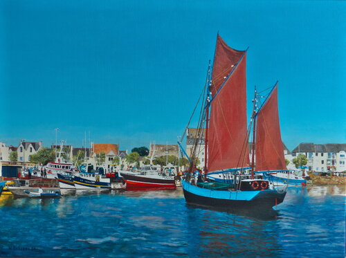 Lesconil – Fête de la langoustine de Werner Bröcker, Pintura a la venta en Singulart