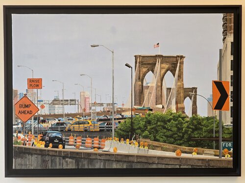 New York – Brooklyn Bridge – Another point of view de Werner Bröcker, Pintura a la venta en Singulart