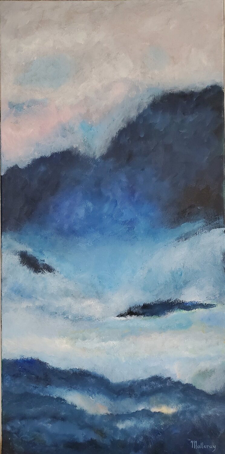 Montagnes dans la brume Jean-Marie de Malleray Originalgemälde zu verkaufen