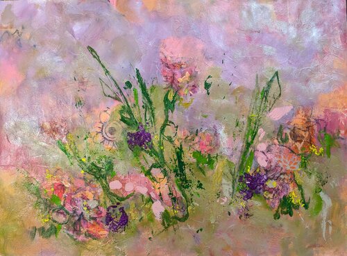 Morning Flowers Somewhere par Cheryl Raber, Œuvre sur papier en vente sur Singulart