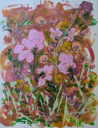 Dusty Roses and Entourage de Cheryl Raber, Pintura a la venta en Singulart
