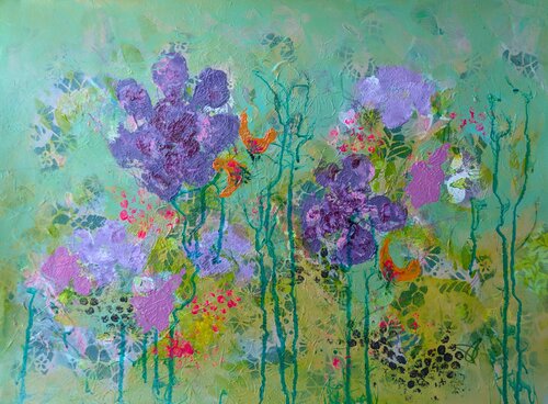 Soft Petal Lullaby de Cheryl Raber, Pintura a la venta en Singulart