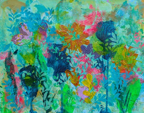 Floral Counterpoints 1 de Cheryl Raber, Pintura a la venta en Singulart