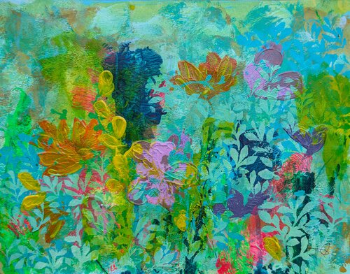 Floral Counterpoints 2 de Cheryl Raber, Pintura a la venta en Singulart