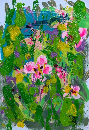 Garden Impressions 1 van Cheryl Raber, Schilderij te koop op Singulart