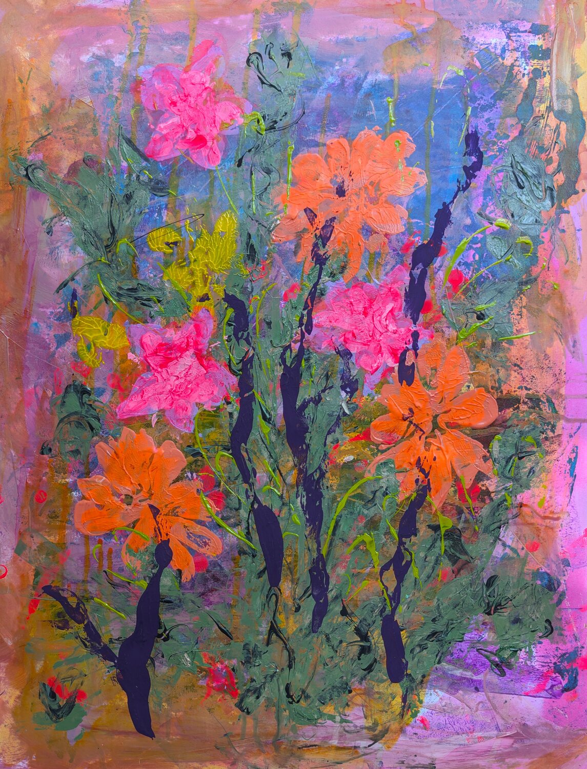 Gypsy Garden Symphony Cheryl Raber Origineel schilderij te koop