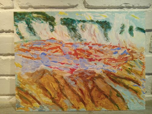 Grand Prismatic Pool of Yellowstone di Robert Mangold, Pittura in vendita su Singulart