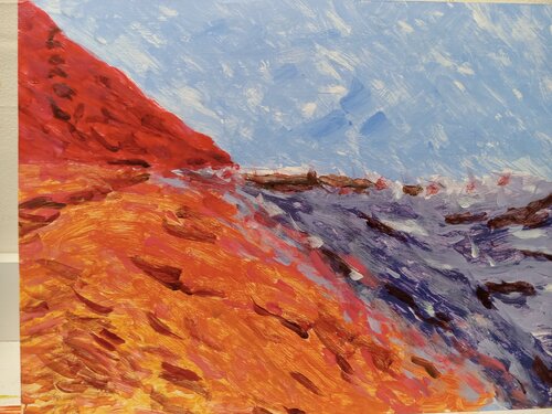 landscape on loan van Robert Mangold, Schilderij te koop op Singulart