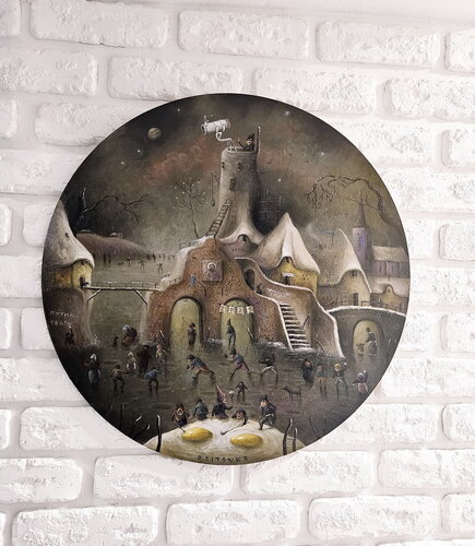 Amateur stargazer van Dmitro Litovka, Schilderij te koop op Singulart