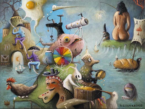 Amusement park di Dmitro Litovka, Pittura in vendita su Singulart