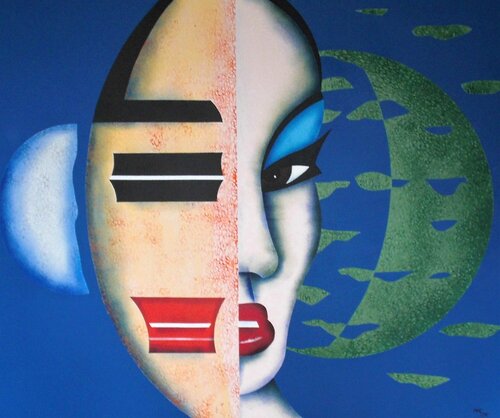 Der Mond hat viele Gesichter von Peter Matzat, Malerei kaufen auf Singulart