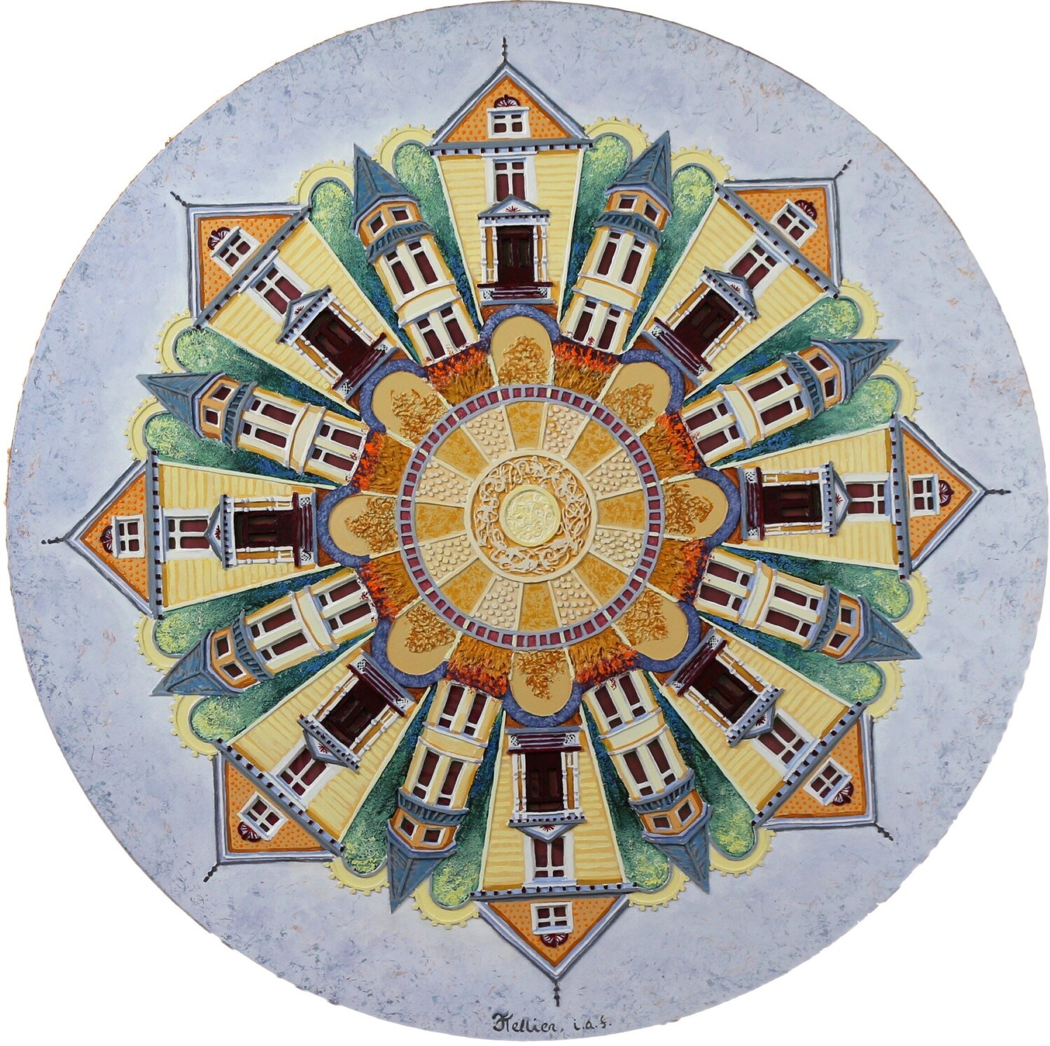 Variations  jaunes: le mandala Josée Tellier