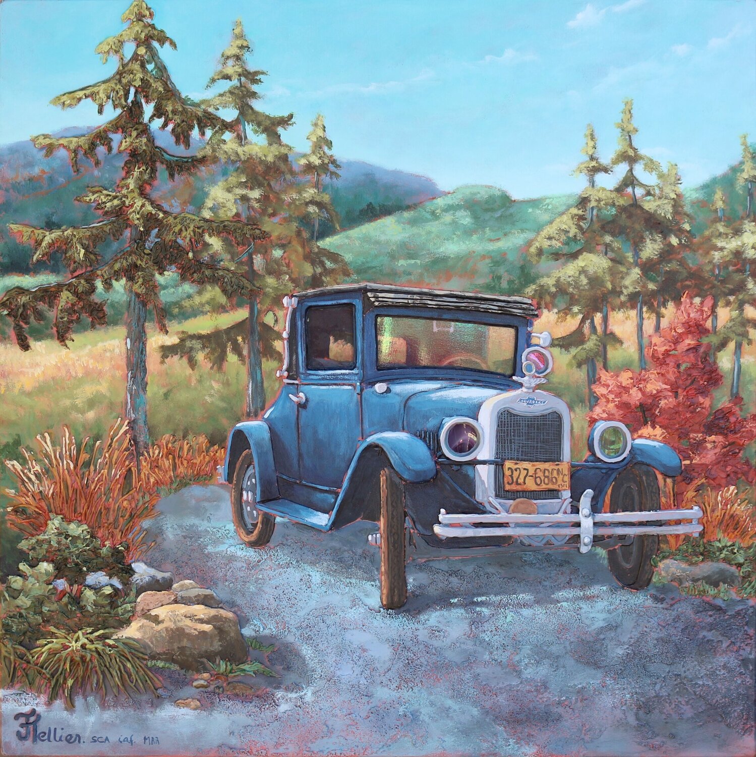 Chevrolet bleue Josée Tellier