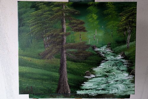 Flüstergrün van Sevinc Korkmaz, Schilderij te koop op Singulart