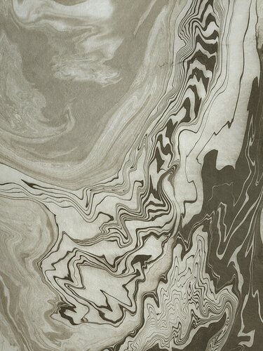 Suminagashi - schwarz & weiß 2025.1.1. by Sabine Zichnowitz, Work on Paper for Sale on Singulart