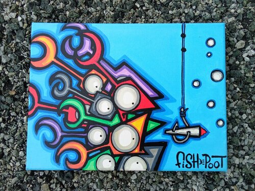 Fish attraction van Sébastien Ruiz, Schilderij te koop op Singulart
