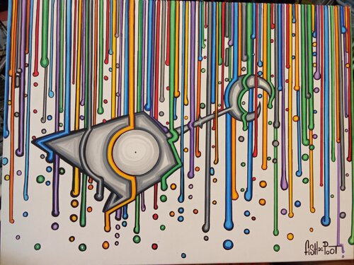 Psykedelic chourre van Sébastien Ruiz, Schilderij te koop op Singulart