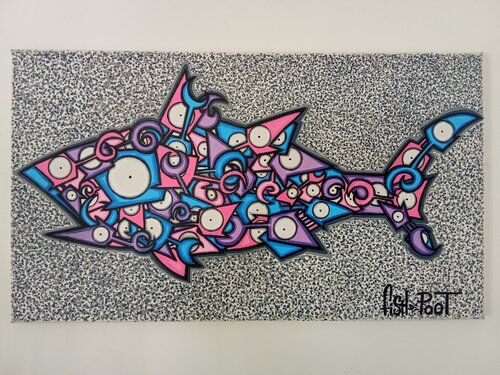 Fish united van Sébastien Ruiz, Schilderij te koop op Singulart
