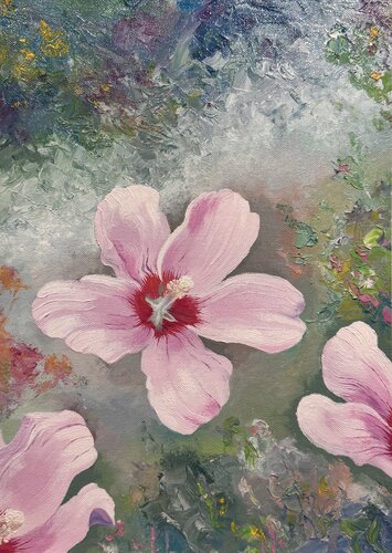 Sueños de malvaceae by Tulio Capcha, Painting for Sale on Singulart
