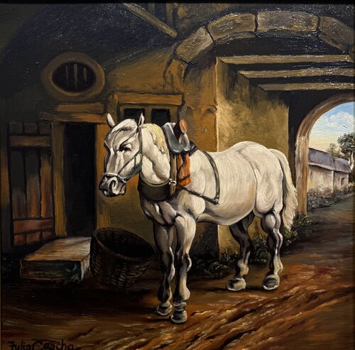 Caballo en establo by Tulio Capcha, Painting for Sale on Singulart