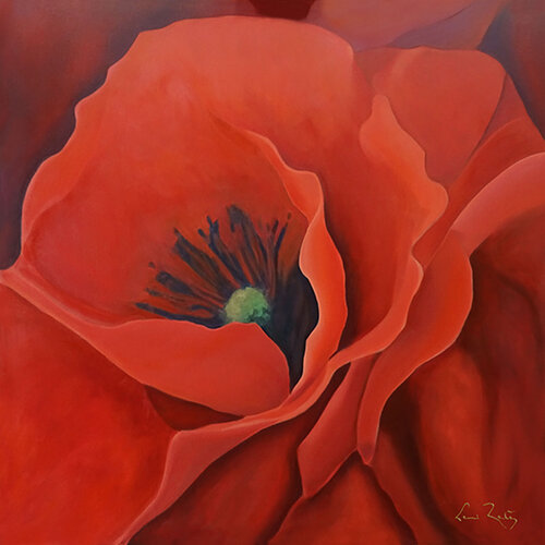 Vibrant Poppy van Leni Betes, Schilderij te koop op Singulart