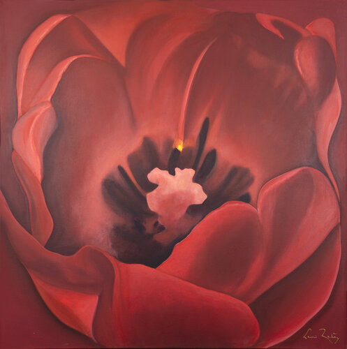 Red Tulip by Leni Betes, Painting for Sale on Singulart