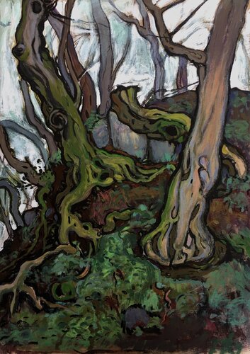 “The forgotten green world” by Raffi Ghazaryan, Painting for Sale on Singulart
