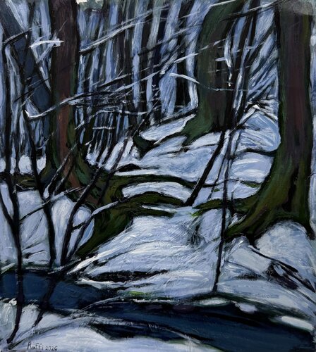 “Winter landscape” van Raffi Ghazaryan, Schilderij te koop op Singulart