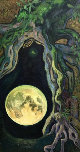 ''Moon setting'' van Raffi Ghazaryan, Schilderij te koop op Singulart