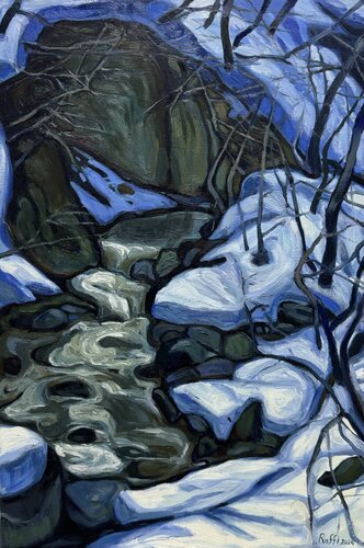 “Winter landscape” van Raffi Ghazaryan, Schilderij te koop op Singulart