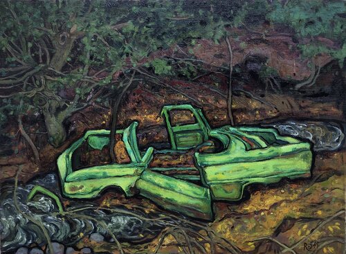 ''Abandoned car'' di Raffi Ghazaryan, Pittura in vendita su Singulart