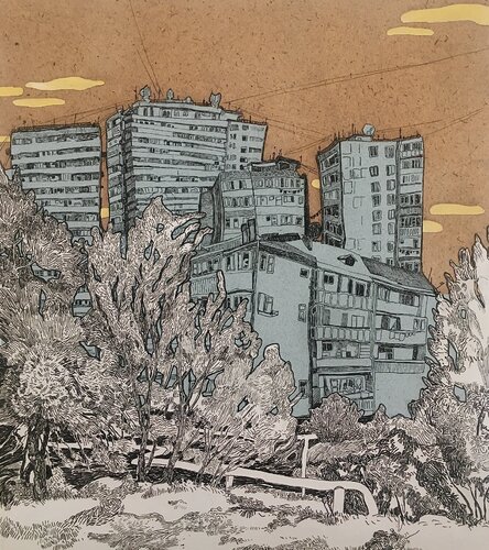''Urban scene'' von Raffi Ghazaryan, Zeichnungen kaufen auf Singulart