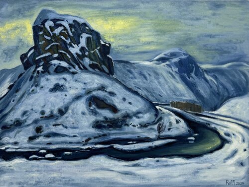 “Winter in the mountains” von Raffi Ghazaryan, Malerei kaufen auf Singulart