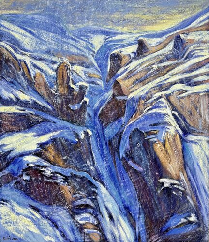 “The frozen gorge” van Raffi Ghazaryan, Schilderij te koop op Singulart