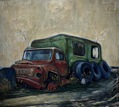“Abandoned car” di Raffi Ghazaryan, Pittura in vendita su Singulart