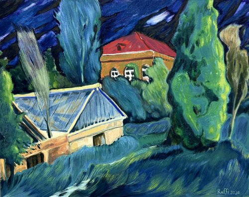 “Courtyard view” by Raffi Ghazaryan, Painting for Sale on Singulart