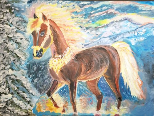 Огненная лошадь von Наталья Чепикова, Malerei kaufen auf Singulart