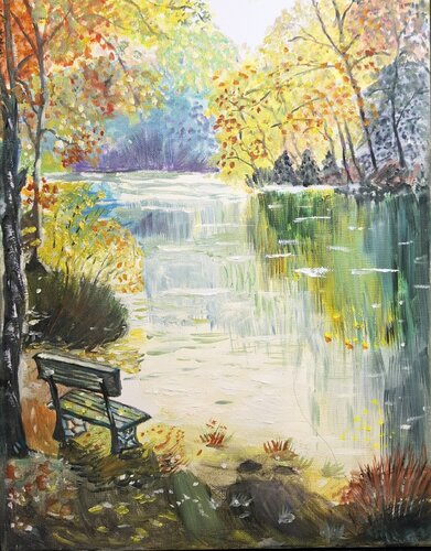 Осенний пейзаж" У озера" von Наталья Чепикова, Malerei kaufen auf Singulart