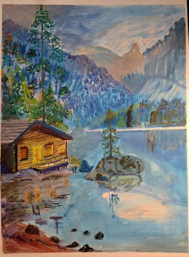 Осенний пейзаж " У озера" by Наталья Чепикова, Painting for Sale on Singulart