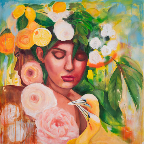 Where the Birds Waited van Aranka Fazekas, Schilderij te koop op Singulart