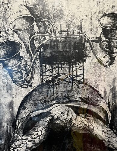 DISCURSO by Julio Cesar Cepeda Duque, Drawing for Sale on Singulart