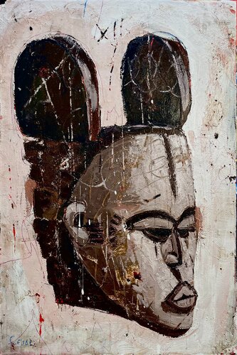 MUSE MAN MASK by Julio Cesar Cepeda Duque, Painting for Sale on Singulart