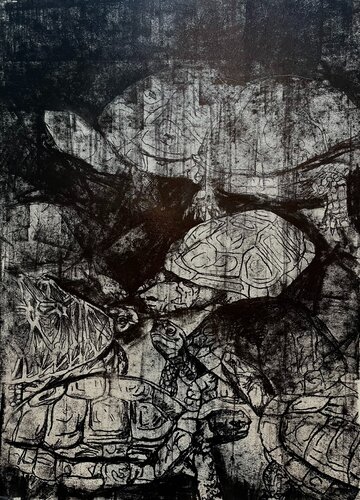 conspiring in the legality of the shadows. by Julio Cesar Cepeda Duque, Drawing for Sale on Singulart