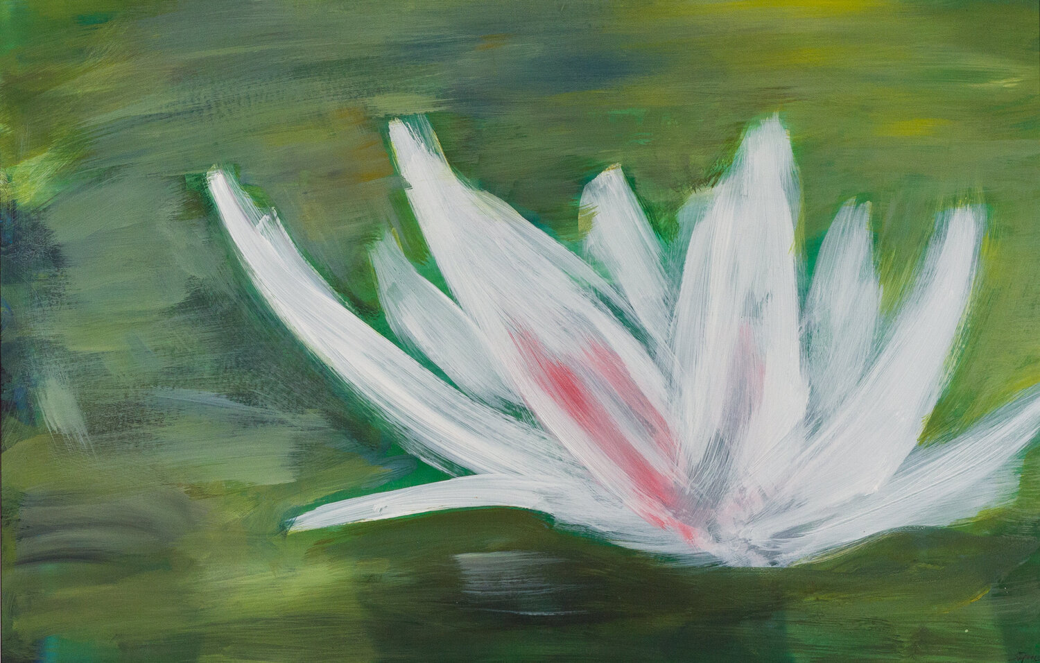 Water Lilies III Markéta Šafáriková Originalgemälde zu verkaufen
