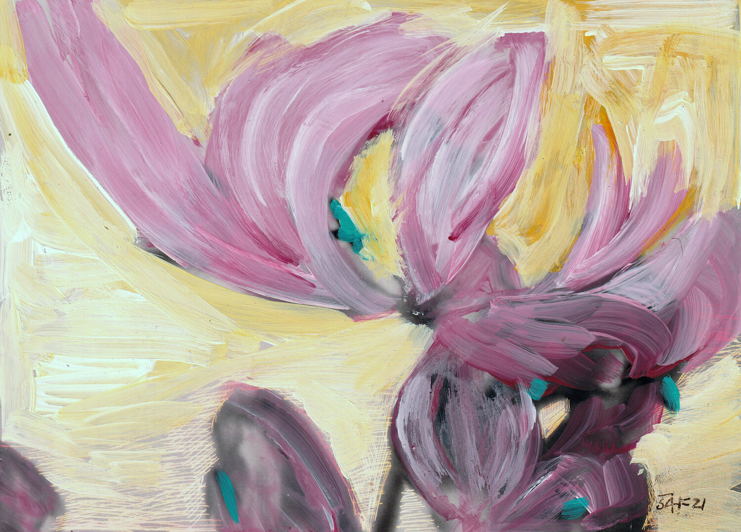 The Blossom Markéta Šafáriková Originalgemälde zu verkaufen