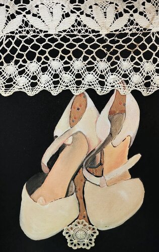 My Grandmother's Shoes von Chiara Silvano, Malerei kaufen auf Singulart