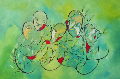 La natura unisce van Chiara Silvano, Schilderij te koop op Singulart